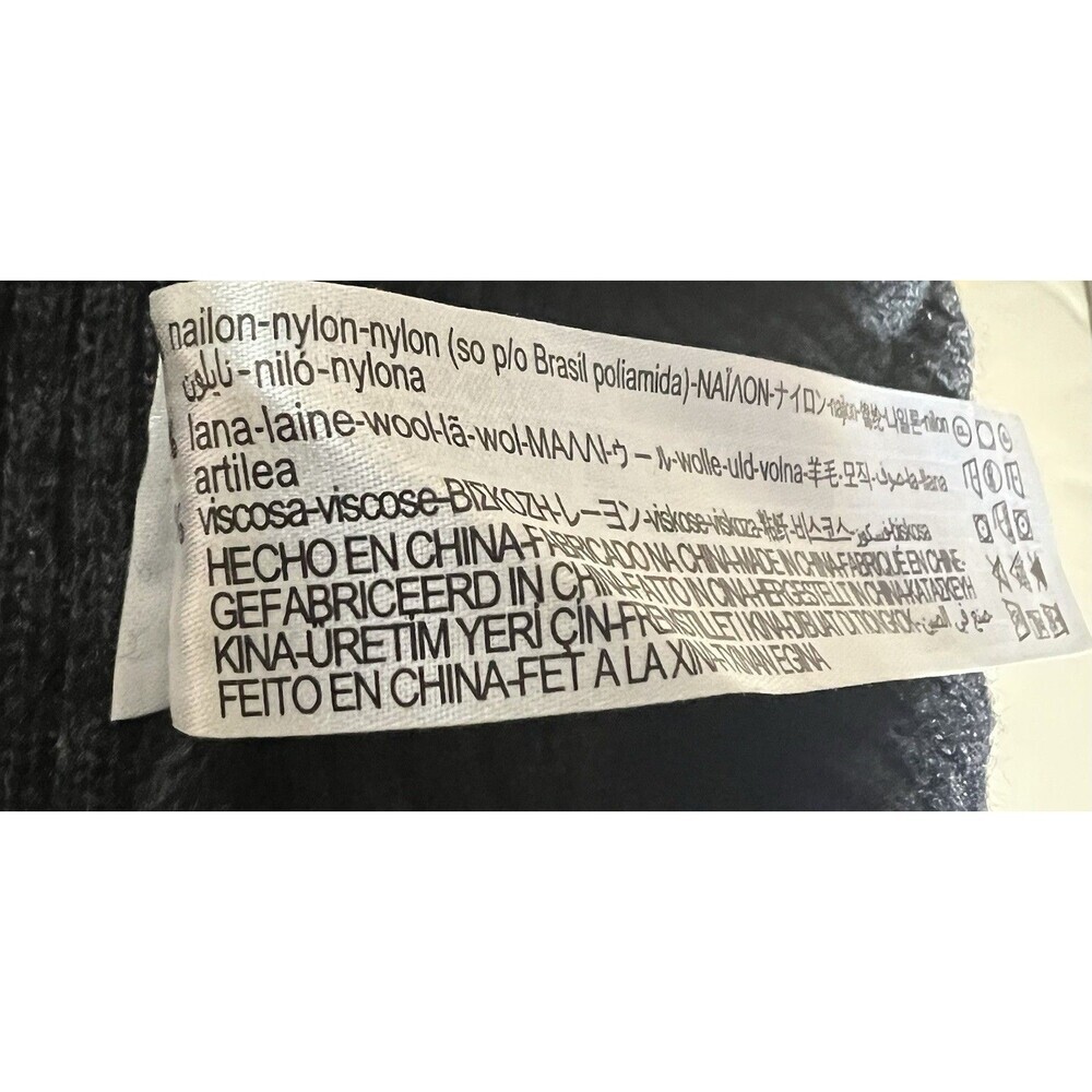 NWT ZARA - BUTTON DOWN BLACK RIBBED KNIT DRESS LONG DUSTER SWEATER Size Large - Picture 10 of 10